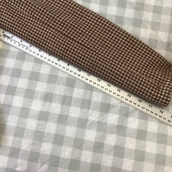 HOUNDSTOOTH Tweed blazer wool American Eagle outfitters ecru brown medium sefia - Picture 14 of 14